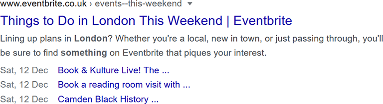 Rich snippets in SERPs